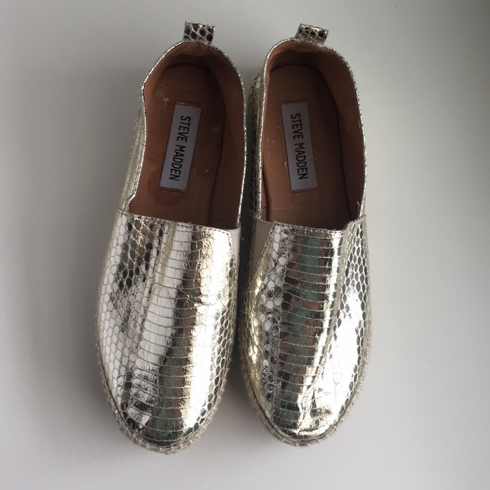 Steve Madden Gold Espadrilles